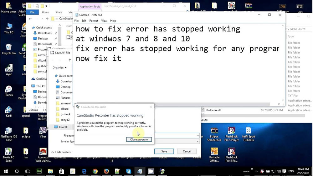 حل مشکل Stop Working ویندوز اکسپلورر در ویندوز ۱۰، ۸ و ۷