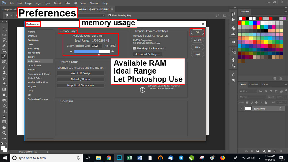 photoshop ram requirements